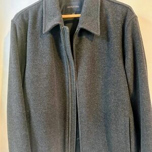 BANANA REPUBLIC Men's L Wool Blend  Zipper Jacket Gray